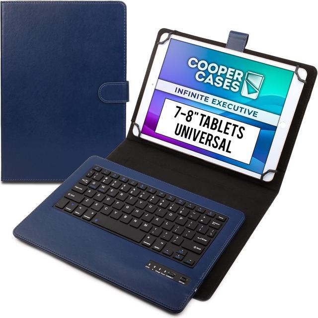 Main image of Cooper Infinite Executive Keyboard Case for 7, 7.9, 8" Tablets | Universal Fit | 2-in-1 Leather Folio Cover & Bluetooth Wireless Keyboard with Hotkeys