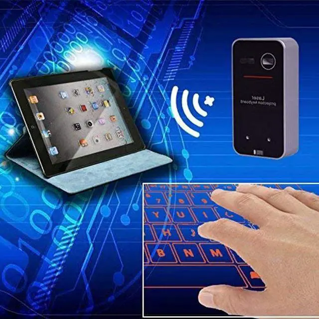 Alt view image 5 of 5 - MOJO Bluetooth Wireless Laser Projection Virtual Keyboard Portable Full-Size Keypad