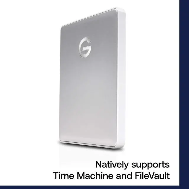 Alt view image 2 of 5 - G-Technology 1TB G-DRIVE mobile USB-C Portable External Hard Drive, Silver - 0G04876-1