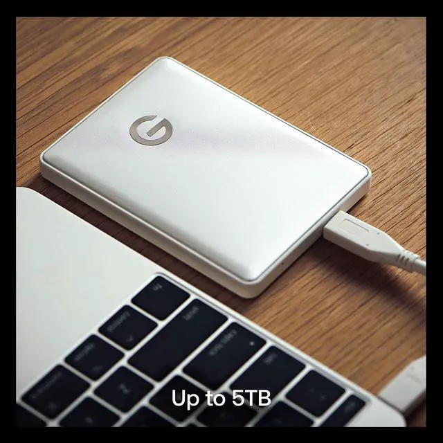 Alt view image 4 of 5 - G-Technology 1TB G-DRIVE mobile USB-C Portable External Hard Drive, Silver - 0G04876-1