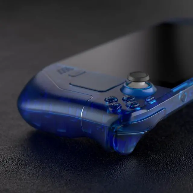 Alt view image 5 of 5 - eXtremeRate Clear Blue Custom Faceplate Back Plate Shell for Steam Deck LCD, Handheld Console Replacement Housing Case, DIY Full Set Shell with Buttons for Steam Deck LCD - Console NOT Included