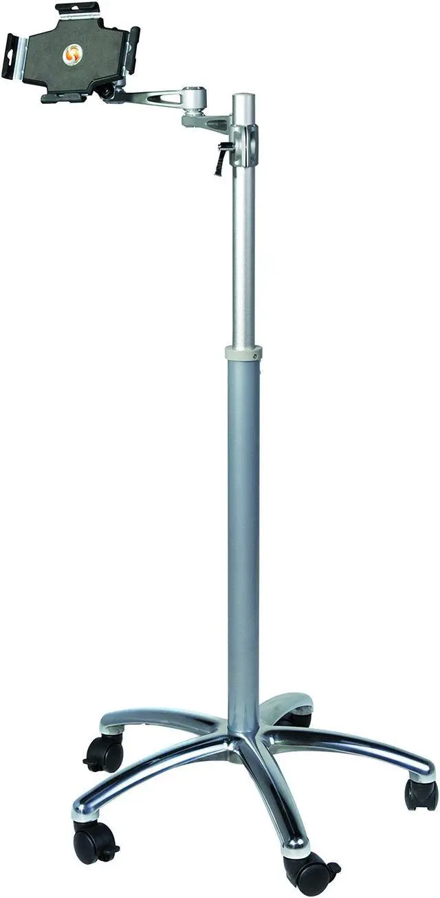 Main image of Standzout Medmount Mobile Secure Rolling Tablet Floor Stand for iPad Silver