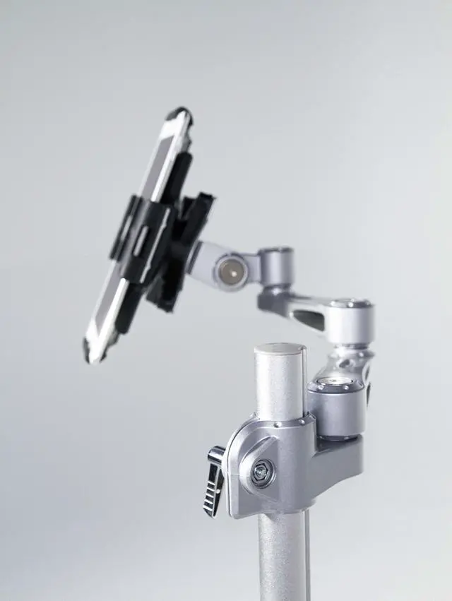 Alt view image 2 of 3 - Standzout Medmount Mobile Secure Rolling Tablet Floor Stand for iPad Silver