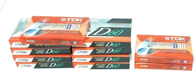 Main image of TDK D90 Blank Cassette Tapes Pack of 10 Plus One
