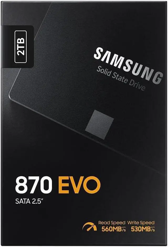 Main image of SAMSUNG SSD 870 EVO, 2 TB, Form Factor 2.5 Inch, Intelligent Turbo Write, Magician 6 Software, Black