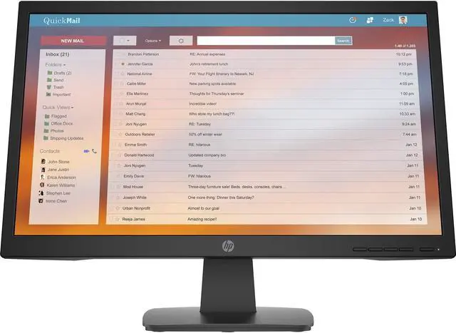 Alt view image 5 of 5 - HP P22v G4 21.5" Full HD LED LCD Monitor - 16:9 - Black - 22" Class - Twisted nematic (TN) - 1920 x 1080-250 Nit Typical - 5 ms On/Off - 60 Hz Refresh Rate - HDMI - VGA