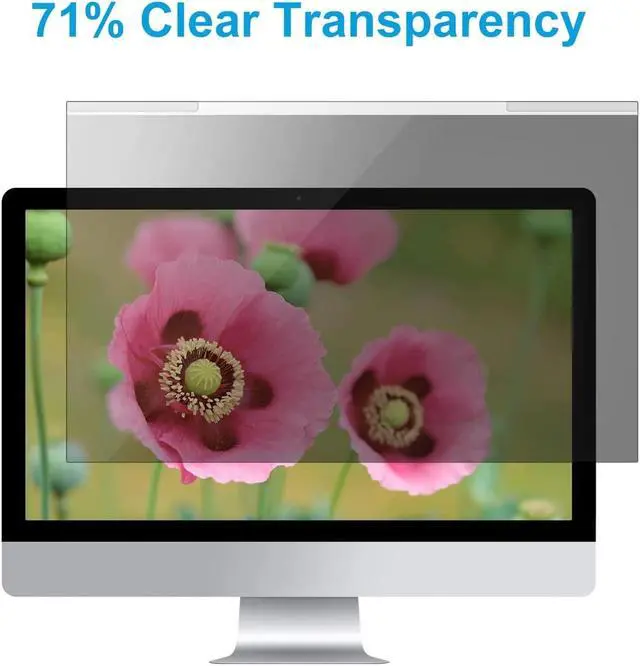 Alt view image 5 of 5 - MOSISO 20-22 inch Computer Privacy Screen Filter, Hanging Removable Acrylic Screen Protector Anti Glare Eye Protection for Diagonal 20, 21.5, 22 inch 16:9 Aspect Ratio Widescreen Desktop PC Monitor