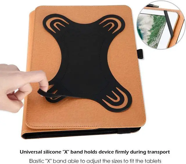 Alt view image 2 of 5 - ProCase Universal Stand Folio Case for 9-10 inch Tablet Bundle with 9"-10.1" Inch Universal Tablet Protective Cover Case