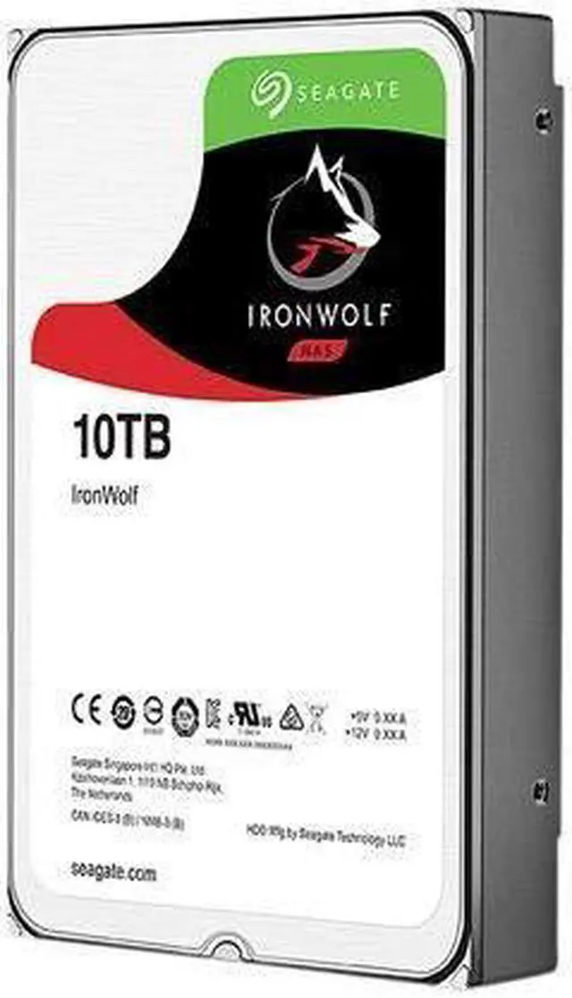 Alt view image 2 of 3 - Seagate IronWolf 10Tb NAS Internal Hard Drive HDD - 3.5 Inch SATA 6GB/S 7200 RPM 256MB Cache for Raid Network Attached Storage (ST10000VN0004)