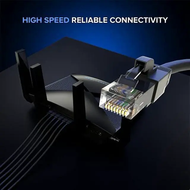 Alt view image 2 of 5 - Maximm Cat 6 Ethernet Cable 300 Ft,Cat6 Cable, LAN Cable, Internet Cable, Patch Cable and Network Cable - UTP (Black) 300 Feet ethernet Cord