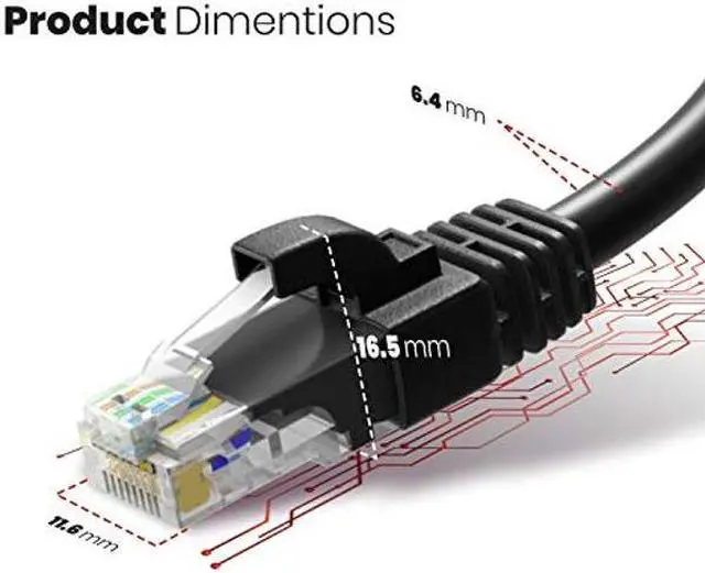 Alt view image 3 of 5 - Maximm Cat 6 Ethernet Cable 300 Ft,Cat6 Cable, LAN Cable, Internet Cable, Patch Cable and Network Cable - UTP (Black) 300 Feet ethernet Cord