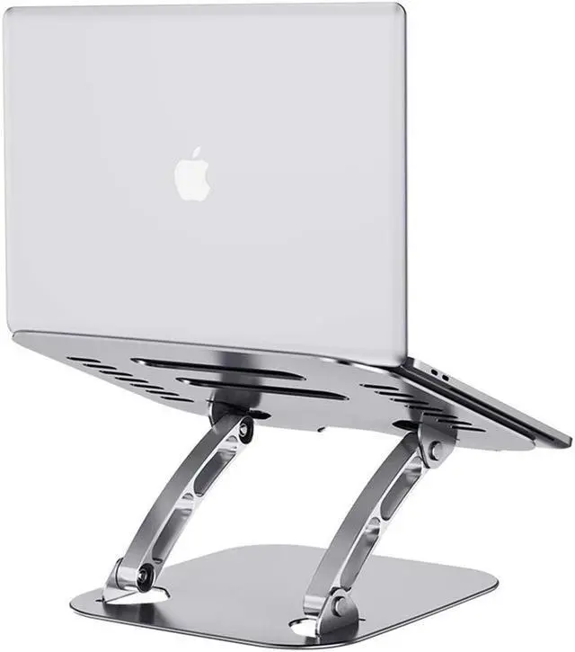 Alt view image 4 of 5 - BoxWave Stand and Mount Compatible with Panasonic Toughbook CF-54 - Executive VersaView Laptop Stand, Ergonomic Adjustable Viewing Angle Metallic Riser - Metallic Silver