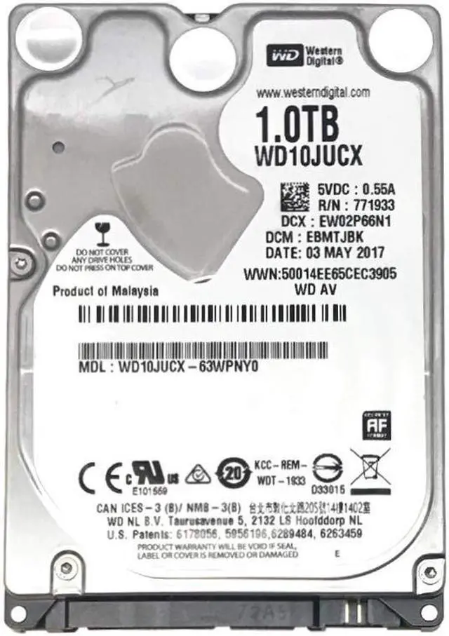Main image of Western Digital 1TB 5400RPM 16MB Cache SATA 6.0Gb/s 2.5inch Hard Drive (for PS4 Game Console HDD Upgrade/Repair)
