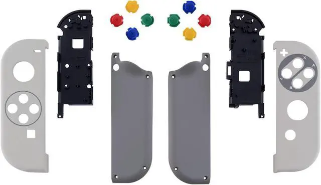 Alt view image 2 of 5 - eXtremeRate SFC SNES Classic EU Style Joycon Housing Shell (D-Pad Version) with Colorful Buttons for Nintendo Switch, Replacement Faceplate for Nintendo Switch Dock  Joy-Con Dock NOT Included
