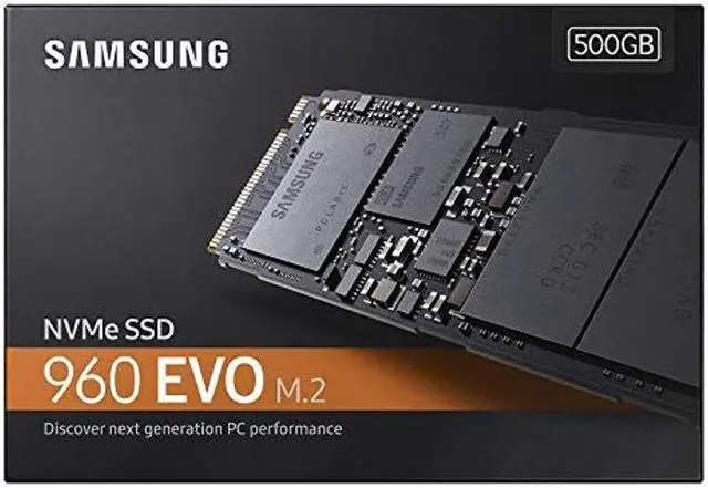 Alt view image 4 of 5 - Samsung 960 EVO 500GB Solid State Drive (MZ-V6E500BW) m.2 NVMe,Hybrid Drive