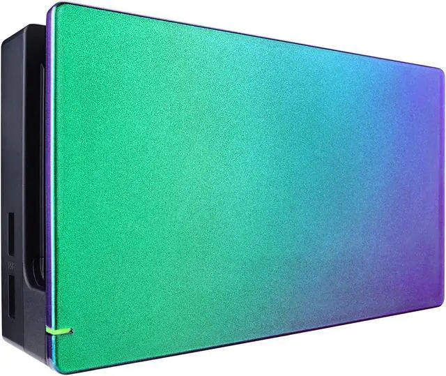 Alt view image 5 of 5 - eXtremeRate Chameleon Green Purple Glossy Joycon Housing Shell with Full Set Buttons for Nintendo Switch, Replacement Faceplate for Nintendo Switch Dock  Joy-Con Dock NOT Included