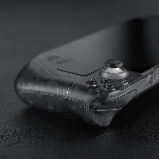 Alt view image 5 of 5 - eXtremeRate Clear Slate Black Custom Faceplate Back Plate Shell for Steam Deck LCD, Handheld Console Replacement Housing Case, DIY Full Set Shell Buttons for Steam Deck - Console NOT Included
