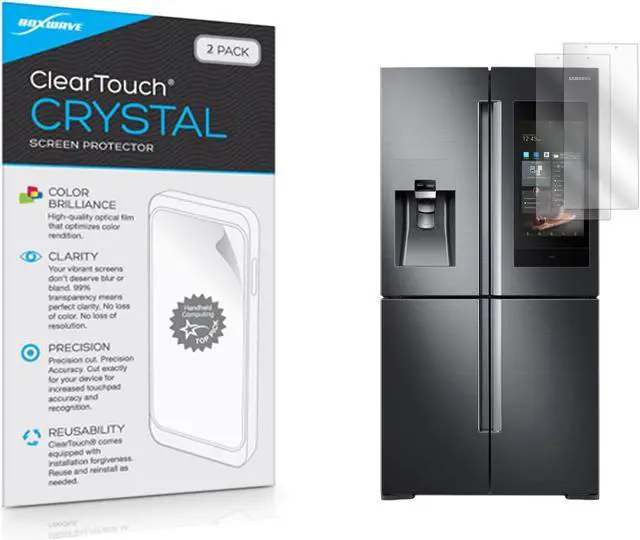 Main image of BoxWave Screen Protector Compatible with Samsung Family Hub Refrigerator with AKG Speaker - ClearTouch Crystal (2-Pack), HD Film Skin - Shields from Scratches