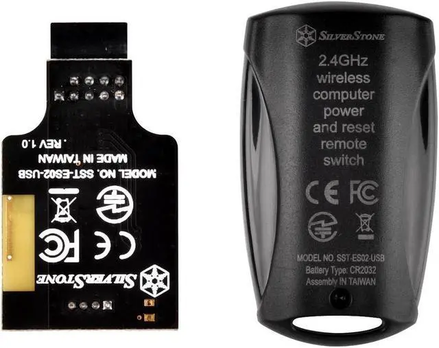 Alt view image 3 of 5 - SilverStone Technology 2.4G Wireless Remote Computer Power/Reset Switch, USB 2.0 9-pin Interface ES02-USB Components Other