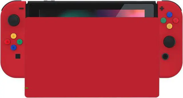 Main image of eXtremeRate Passion Red Soft Touch Grip Joycon Housing Shell with ABXY Direction Buttons for Nintendo Switch, Replacement Faceplate for Nintendo Switch Dock  Joy-Con Dock NOT Included