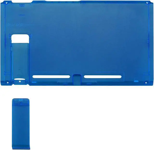 Alt view image 2 of 5 - eXtremeRate Clear Blue Faceplate Backplate DIY Replacement Housing Shell Case for Nintendo Switch Console with Kickstand  JoyCon Console NOT Included