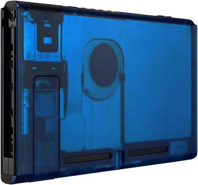 Alt view image 4 of 5 - eXtremeRate Clear Blue Faceplate Backplate DIY Replacement Housing Shell Case for Nintendo Switch Console with Kickstand  JoyCon Console NOT Included