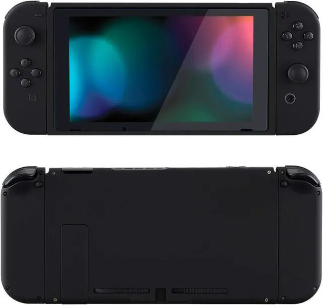 Main image of eXtremeRate Black Front Back Plate for Nintendo Switch Console, NS Joycon Handheld Controller Housing with Full Set Buttons, Full Set Replacement Shell for Nintendo Switch - Switch NOT Included