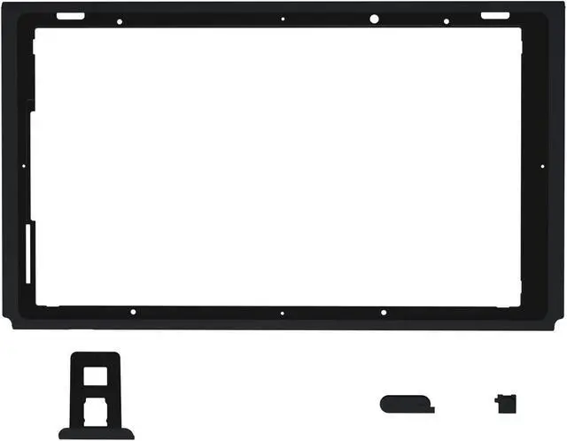 Alt view image 2 of 5 - eXtremeRate Black Front Back Plate for Nintendo Switch Console, NS Joycon Handheld Controller Housing with Full Set Buttons, Full Set Replacement Shell for Nintendo Switch - Switch NOT Included