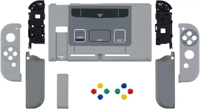 Alt view image 2 of 5 - eXtremeRate SFC SNES Classic EU Style Replacement Full Set Shell for Nintendo Switch & Switch Pro Controller - Console Controller NOT Included