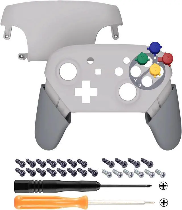 Alt view image 3 of 5 - eXtremeRate SFC SNES Classic EU Style Replacement Full Set Shell for Nintendo Switch & Switch Pro Controller - Console Controller NOT Included