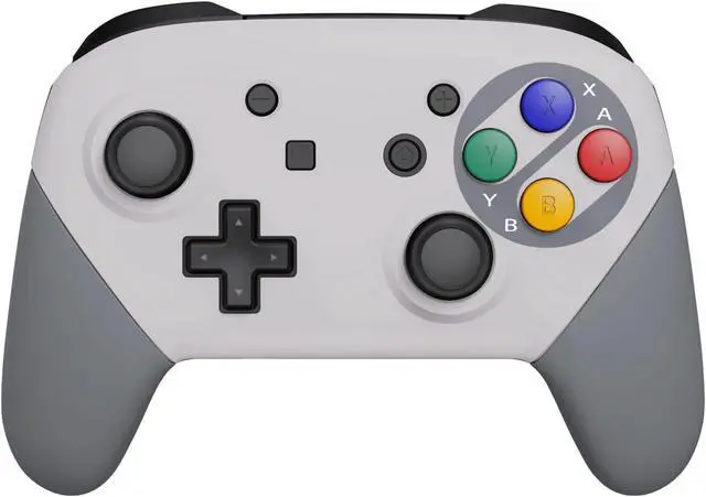 Alt view image 5 of 5 - eXtremeRate SFC SNES Classic EU Style Replacement Full Set Shell for Nintendo Switch & Switch Pro Controller - Console Controller NOT Included