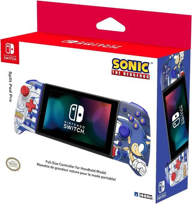 Alt view image 3 of 5 - HORI Split Pad Pro (Sonic) Ergonomic Controller for Handheld Mode - Officially Licensed By Nintendo & Sega - Nintendo Switch