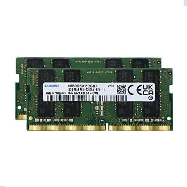 Main image of Samsung 32GB (2x16GB) DDR4 3200MHz PC4-25600 SODIMM 2Rx8 CL22 1.2v Gaming Laptop Notebook Memory Module Upgrade RAM M471A2K43EB1-CWE Adamanta