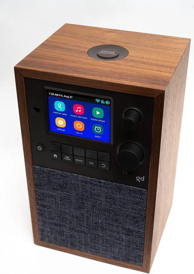 Alt view image 4 of 5 - Grace Digital Mondo Elite Alto Smart Internet Radio with Accessory Speaker, Bluetooth, Wi-Fi, 7-Day Alarm  Microphone Free (Walnut)
