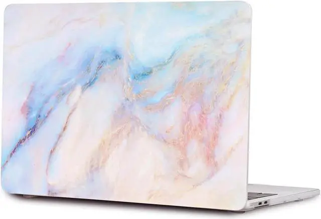 Alt view image 3 of 5 - SaharaCase - Apple MacBook Pro 14" Laptops Hybrid-Flex Arts Case with Silicone KeyPad Cover - Sleek Hard Shell, Snap-On, Anti-Slip Grip (Blue Marble)