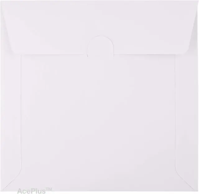 Alt view image 3 of 4 - 1,000 AcePlus CD/DVD White Paper Sleeves with Clear Window and Flap, Sturdy 100 gram Weight; 1 Box = 10 packs x 100-pk Retail Packaging