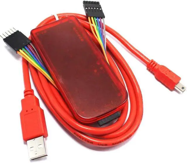 Alt view image 2 of 5 - SUPERELE PICKIT2 PIC Kit2 Simulator PICKit 2 Programmer Emluator Red with USB Cable Dupond Wire