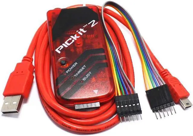 Alt view image 4 of 5 - SUPERELE PICKIT2 PIC Kit2 Simulator PICKit 2 Programmer Emluator Red with USB Cable Dupond Wire