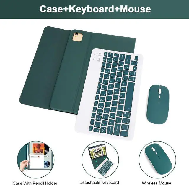 Alt view image 2 of 5 - LAMA Keyboard Case with Mouse for iPad Air 11 inch 2025 7th/2024 6th & 10.9 -inch iPad Air 4th/5th Generation, Folio Keyboard Cover with Pencil Holder for 11 inch iPad Pro (4th/3rd/2nd/1st Gen), DGN