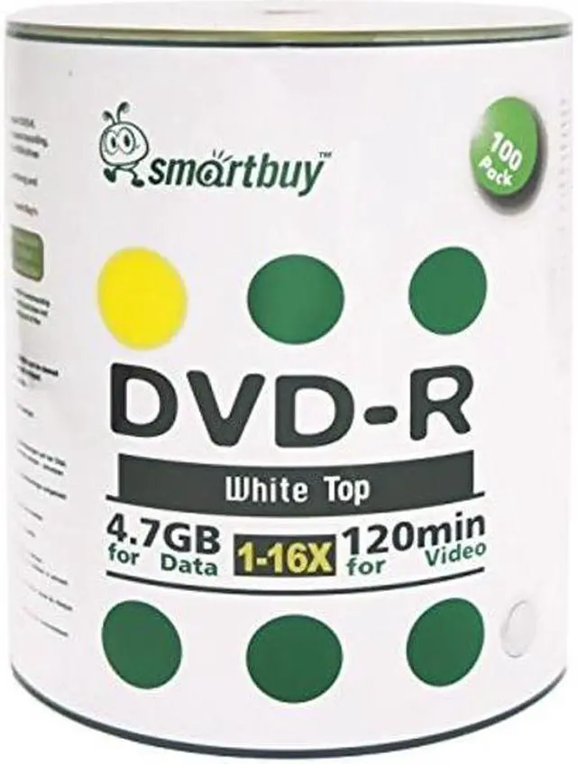 Alt view image 2 of 3 - Smartbuy 200-disc 4.7gb/120min 16x DVD-R White Top Blank Data Recordable Media Disc