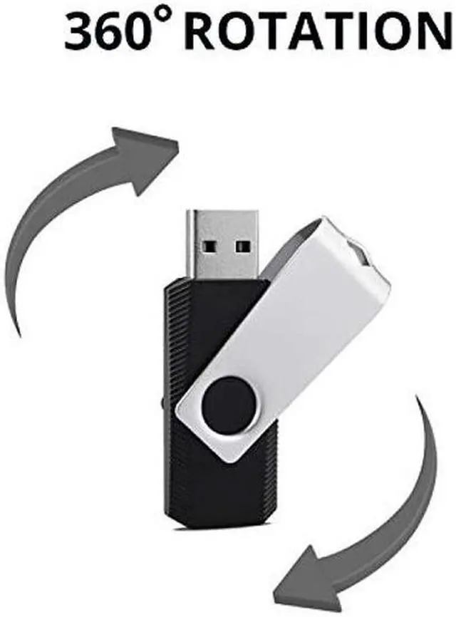 Alt view image 3 of 5 - KEXIN 10 Pack 32GB USB Flash Drive Bulk Flash Drive Thumb Drive Memory Stick USB 2.0 Flash Drive Swivel Drive Black (32 GB, Black 10 Pack)