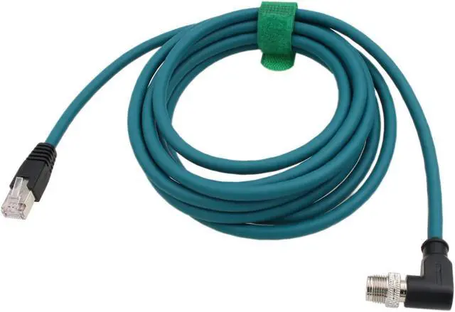 Alt view image 5 of 5 - HangTon M12 8 Pin X-Coding Right Angle to RJ45 Ethernet Cable for Cognex in-Sight 2800 3800 2000 9000 8000, 7000 Gen2 Vision Camera Sensor Switch PC CAT-7e 2m