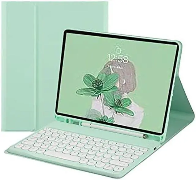 Main image of HENGHUI 2022 iPad Pro 11 4th Generation Keyboard Case Cute Round Key Color Keyboard Wireless Detachable BT Keyboard Cover for 2021/2020 iPad Pro 11 inch 3rd/2nd Generation (iPadPro11, MintGreen)