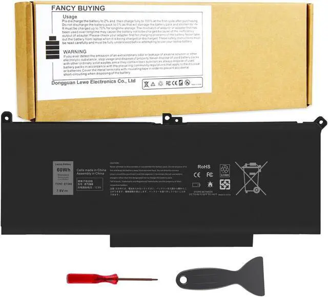 Main image of 60Wh F3YGT Laptop Battery for Dell Latitude 12 7000 7280 7290/13 7000 7380 7390 P29S002/14 7000 7480 7490 P28S P28S001 P73G P73G002 Series DM3WC 0DM3WC DM6WC 2X39G KG7VF V4940 451-BBYE 453-BBCF