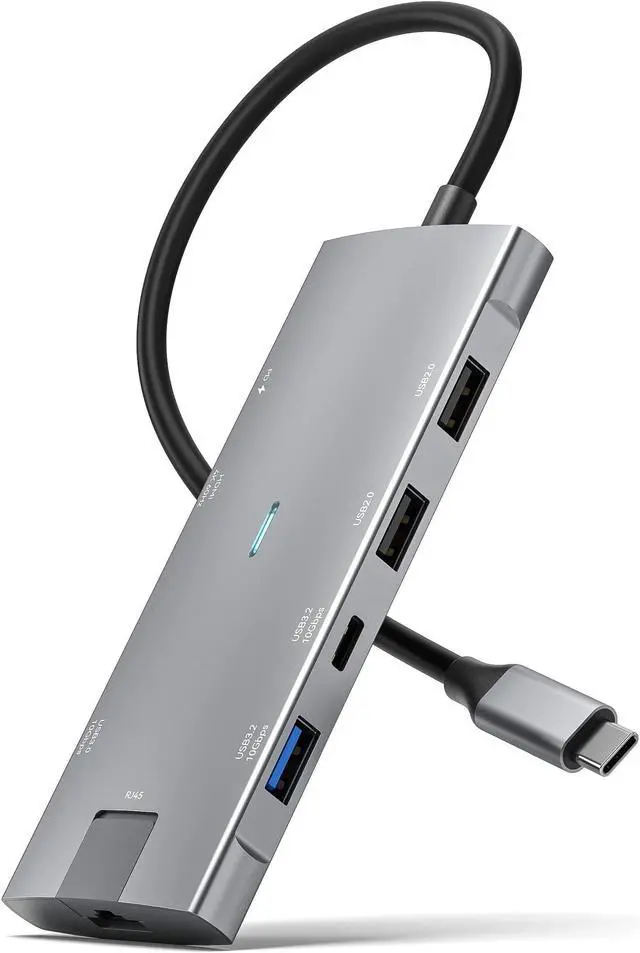 Main image of USB C Docking Station 10Gbps,USB 3.2 Gen 2 10Gbps Data Port,8 in 1 USB C Hub w/ 4K@60Hz HDMI,Gigabit Ethernet,PD 100W,USB-C 3.2 10Gbps Data,Dock for MacBook Pro/Air iPad Pro M2 M1,Surface Pro,XPS