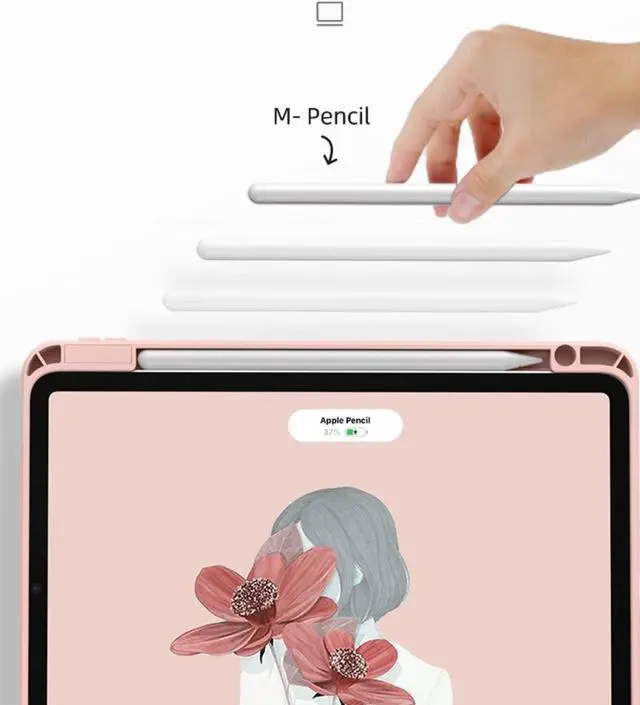 Alt view image 5 of 5 - SENLAN Rotatable iPad 10 Keyboard Case Magnet Detachable Transparent Back Cover with Pencil Holder Horizontal/Vertical Stand (iPad 10th Gen 2022, Purple Gray)