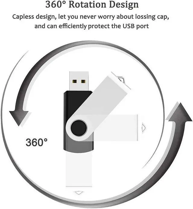 Alt view image 3 of 5 - USB Flash Drive 512MB 20 Pack, Bulk USB 2.0 Thumb Drives Swivel Memory Stick Jump Drive Pen Drive,512MB 20 Pieces