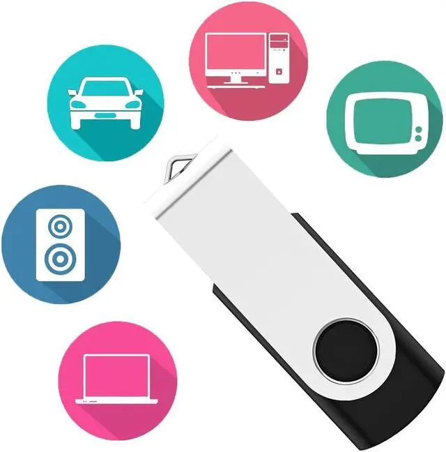 Alt view image 4 of 5 - USB Flash Drive 512MB 20 Pack, Bulk USB 2.0 Thumb Drives Swivel Memory Stick Jump Drive Pen Drive,512MB 20 Pieces