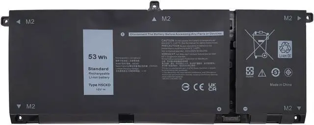 Main image of NBULBL H5CKD Laptop Battery Replacement for Dell Vostro 5300 5401 5501 Latitude 3410 3510 Inspiron 5300 5401 5408 5501 5508 5400 7405 7300 7500 2-in-1 Silver Series 07T8CD [15V 53Wh]