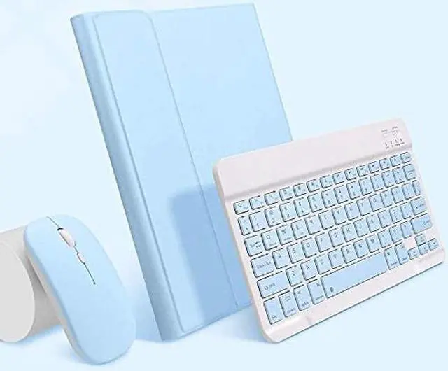 Alt view image 2 of 5 - iPad 10.2 Keyboard Case with Mouse, Case for iPad 9th Gen 2021/8th 2020/7th 2019/iPad Air 3/iPad Pro 10.5 with Keyboard and Mouse, Detachable Magnetic Keyboard Cover with Pencil Holder (Sky Blue)